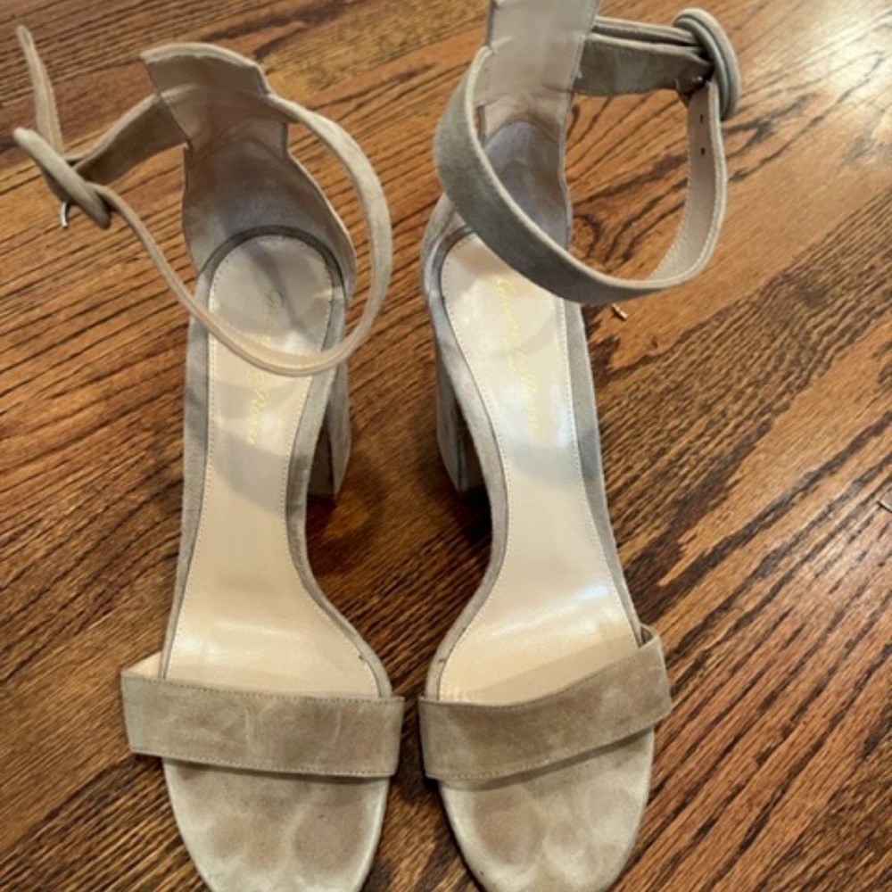 Gianvito Rossi tan suede platform sandals, great condition